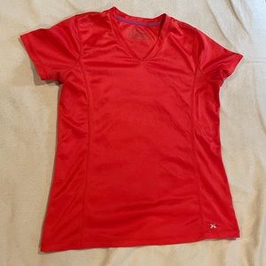 Xersion size M quick-dri workout shirt, bright orange